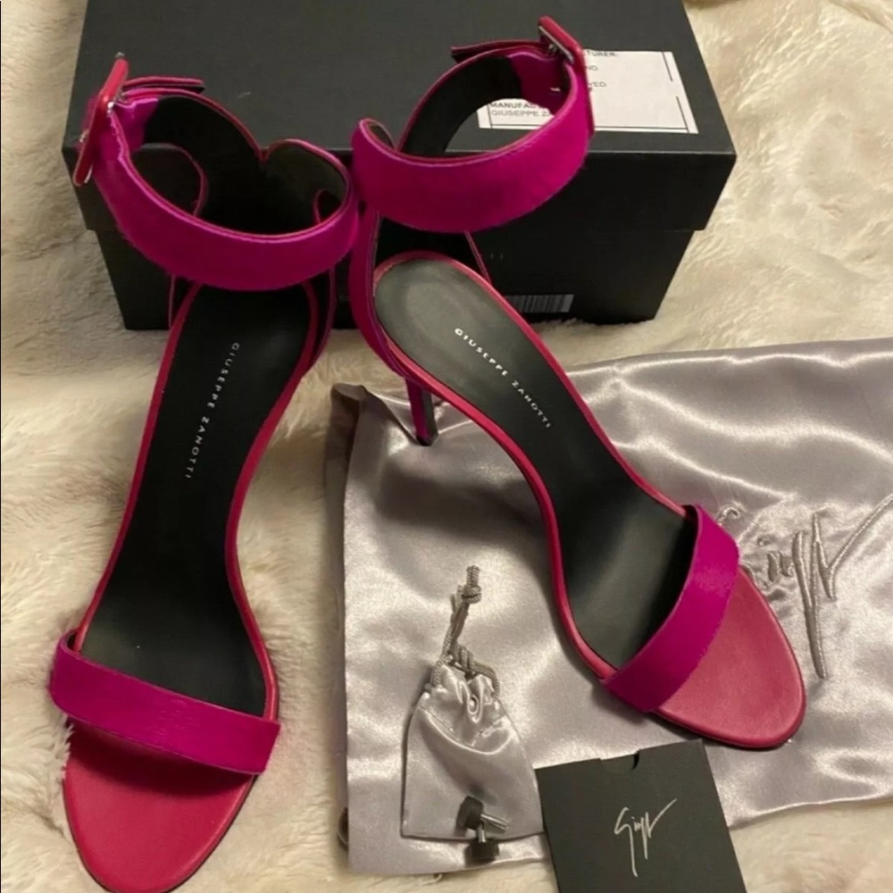 Giuseppe Zanotti Nereidi Hot Pink 105 Sandals 38.5 - Picture 4 of 11